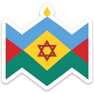 Can you make an emoji of the Amazigh flag sticker