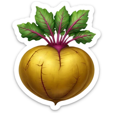 Gold beetroot emoji  sticker