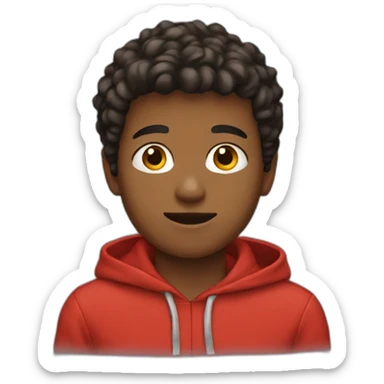 Boy in a red hoodie  sticker