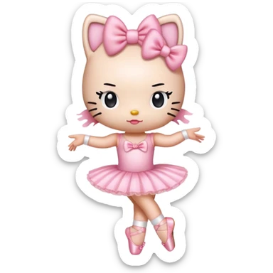 Hello kitty+🩰+🎀 sticker