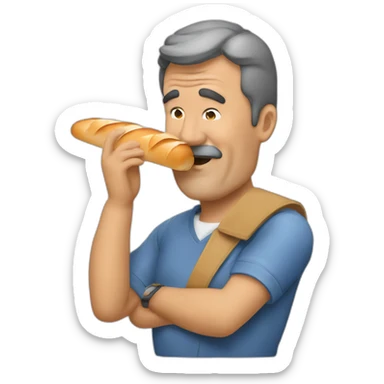 Jean Marie Bigard smell a baguette sticker