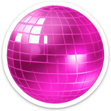 Pink mirrorball sticker