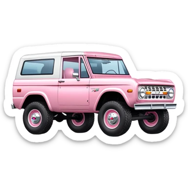 Light pink bronco truck sticker