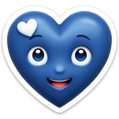 Dark Blue heart with the words Hi Cutie! in the middle  sticker