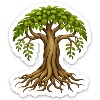 Simple sparse Plant roots sticker
