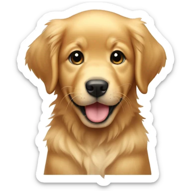 a golden retriever puppy sticker