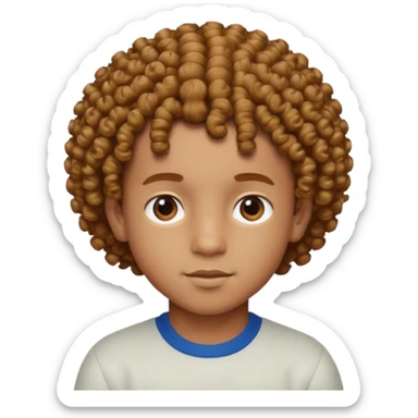 Curly, dominican boy, Phototype III sticker
