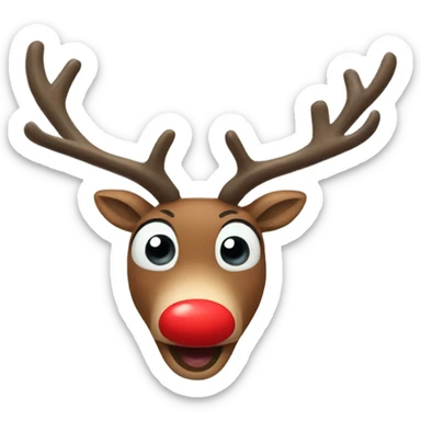 Red Nosed Reindeer sticker