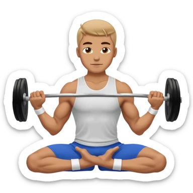 man doing Russian twist sticker