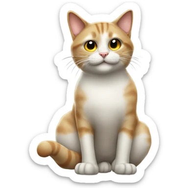 Cat mooning the camera sticker