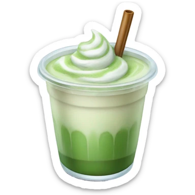 Iced matcha latte sticker