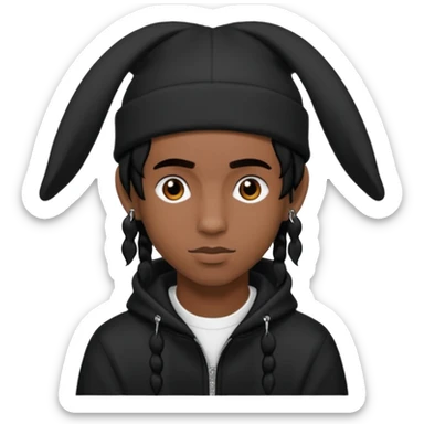 Bonnet à oreilles longues et pointues de playboi carti  sticker