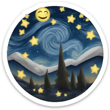 Starry night  sticker