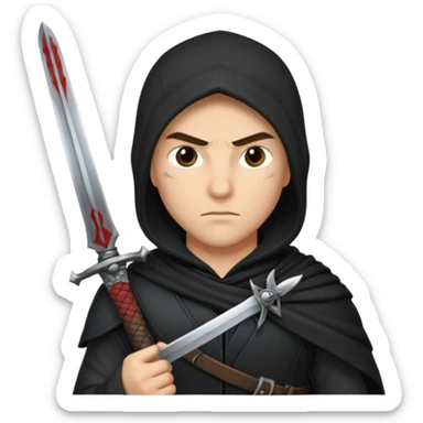 asasin with sword sticker