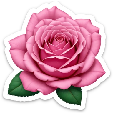 Polaroid photo of a pink rose  sticker