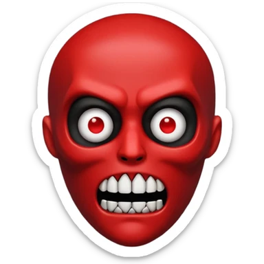 "zlý" text looking very evil sticker