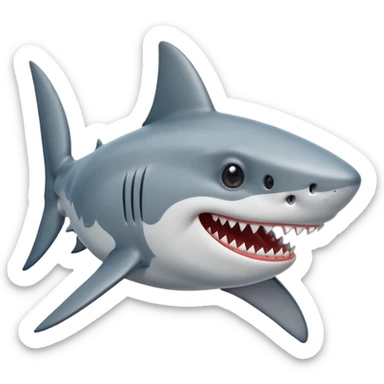 shark winking sticker