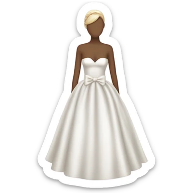 Wedding dress with bow  sticker