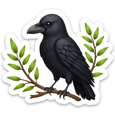 crow emblem with weat sticker