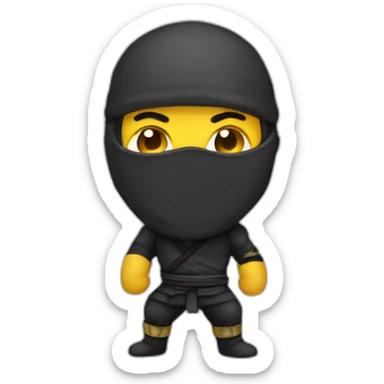 ninja dinero y computador sticker