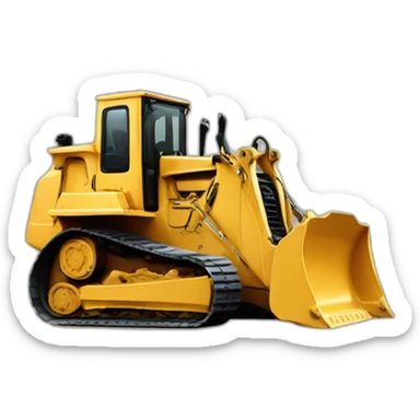 A bulldozer giving birth sticker