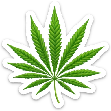 Marijuana plant emblem with 420 writing  sticker