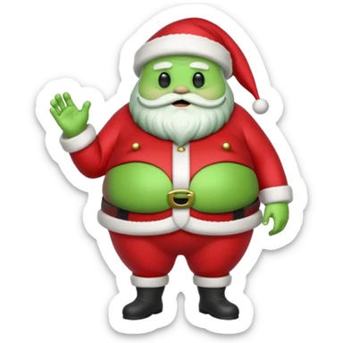 fat  santa alien full body 
   sticker