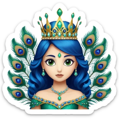 Peacock Princess sticker