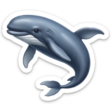 Whale, full body sticker