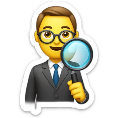IT auditor with magnifying glass sticker