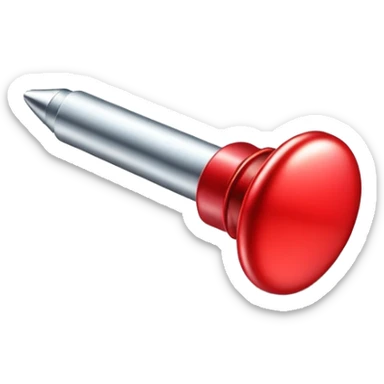 red pushpin sticker