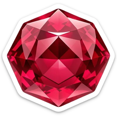 Dark deep red ruby sticker