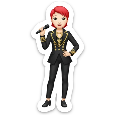 singer full body sticker