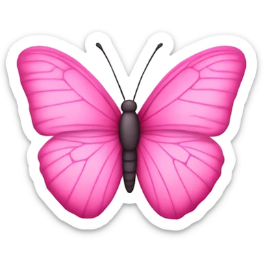 Pink butterfly  sticker