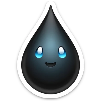 A drop of dark oil sticker