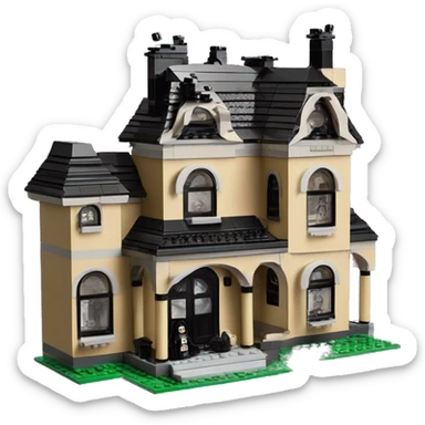 Lego Barbie’s and Darth’s very dusty and old disturbing disgusting ghostly haunted horror dream house mansion  sticker