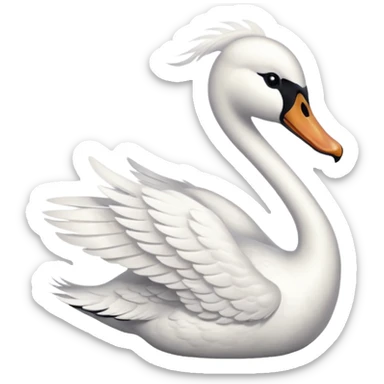 swan facing right sticker