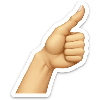 ASL Alphabet “A” Emoji represents the American Sign Language letter “A”. The hand is shown in a closed fist, with the thumb resting on the side of the fist. This is the standard ASL representation of the letter “A” sticker