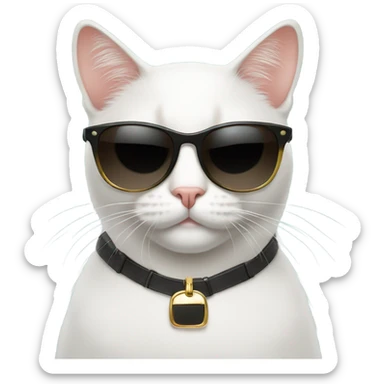 Cat with sunglasses sticker