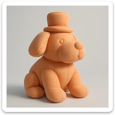 dog with tophat sticker