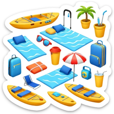 vacation equipment sticker