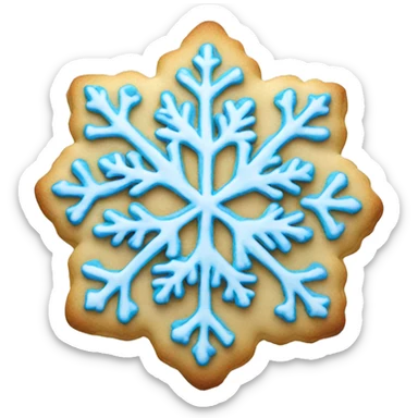 snowflake cookie sticker