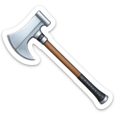 Axe with snow sticker