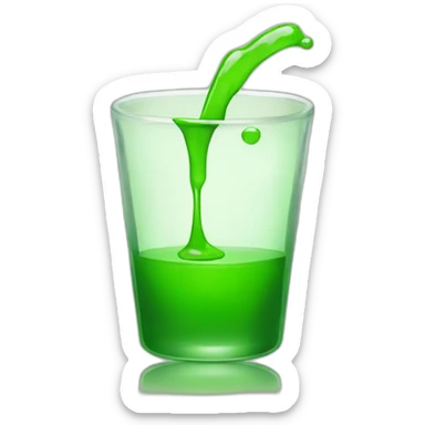 small shotglass with green liquid simple sticker