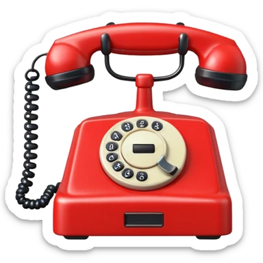 telephone red sticker