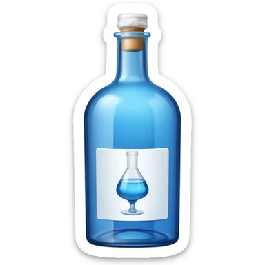Blue Alcohol bottle sticker