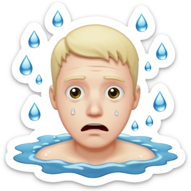 man drowning sticker