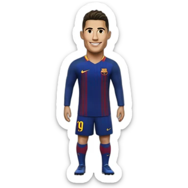 Cristiano ronaldo portant le maillot du barça sticker
