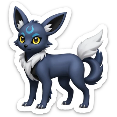 Dark Absol-Poochyena-Umbreon-fusion (full body) sticker