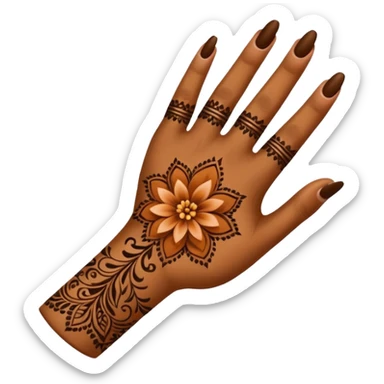 Henna hand sticker